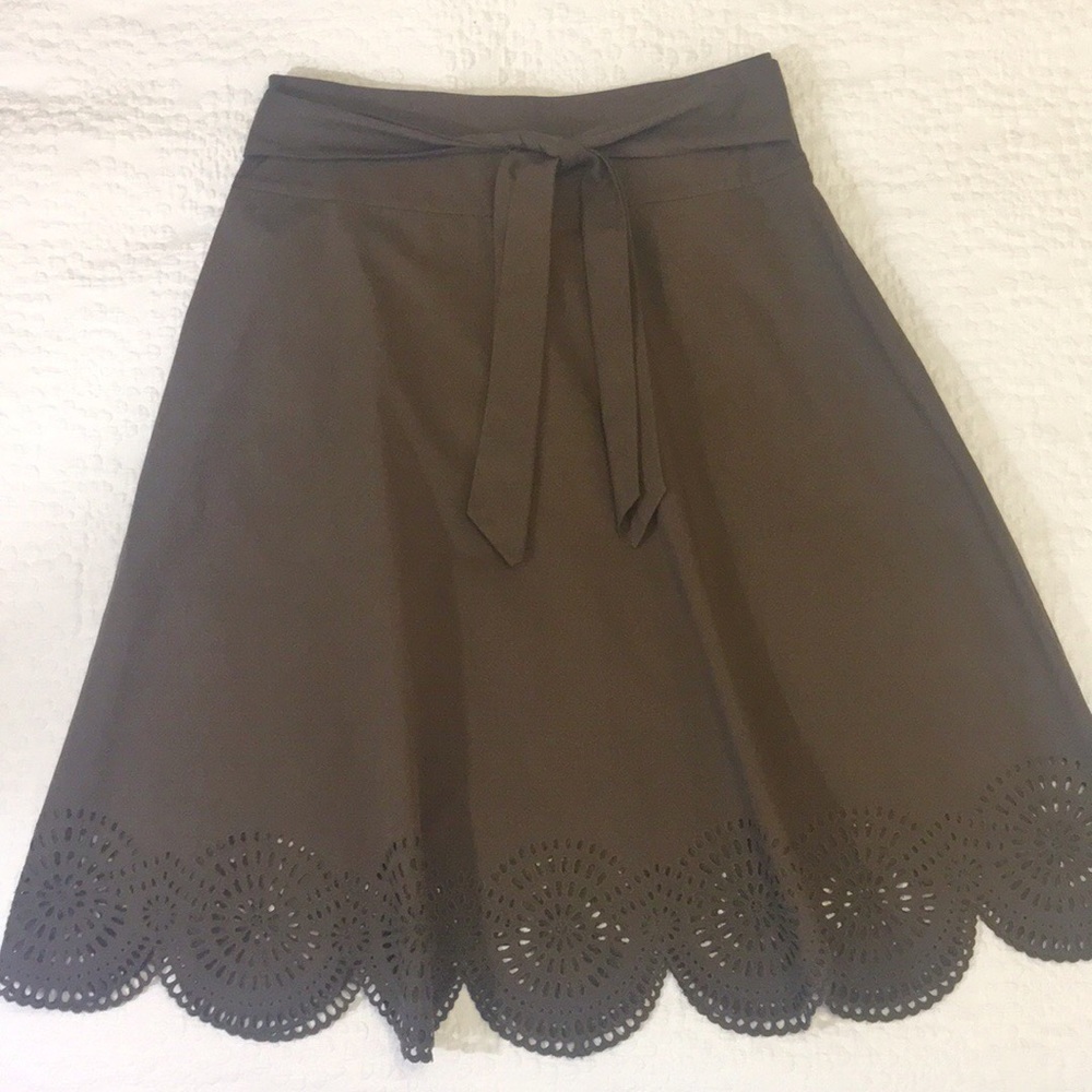 High-Waisted Circle Eyelet Skirt + Pockets